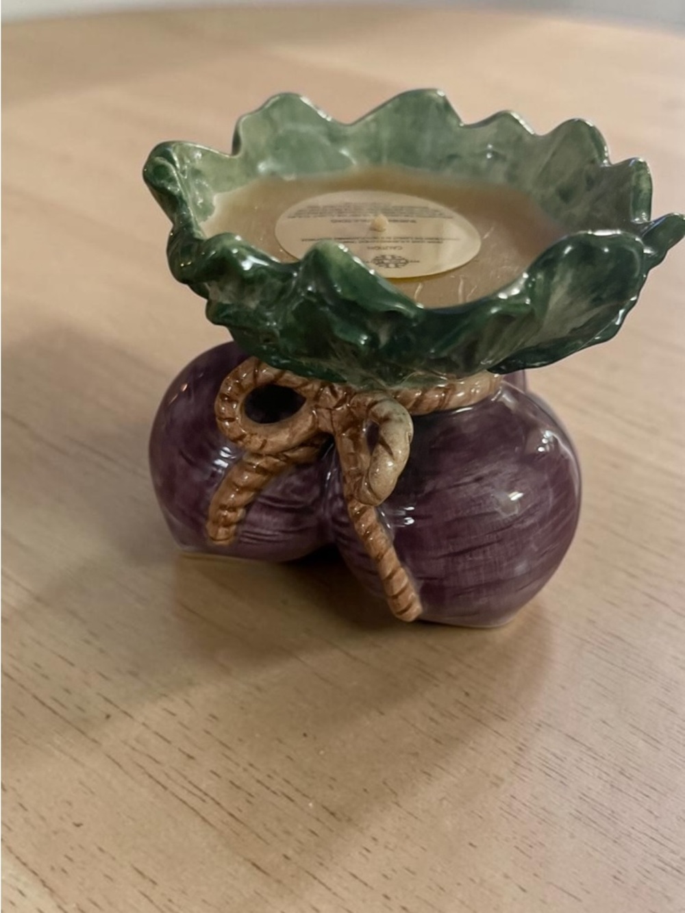 Fitz & Floyd Gardening Gourmet Turnip Figural Candle, Vintage 🫜